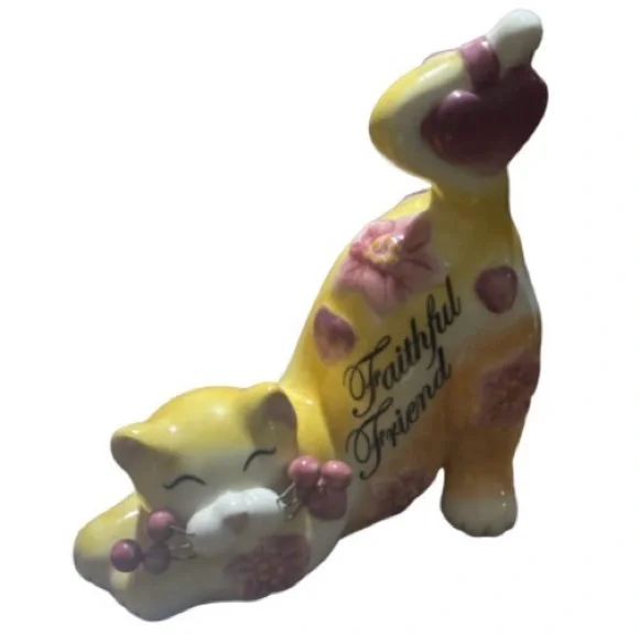 Vintage Amy Lancombe  Ceramic Cat Figurine "faithful friend " - Picture 2 of 5